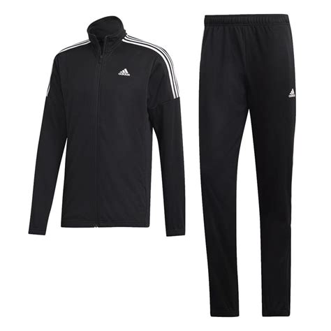 adidas trainingspak heren zwart met witte strepen|Adidas trainingspak dames.